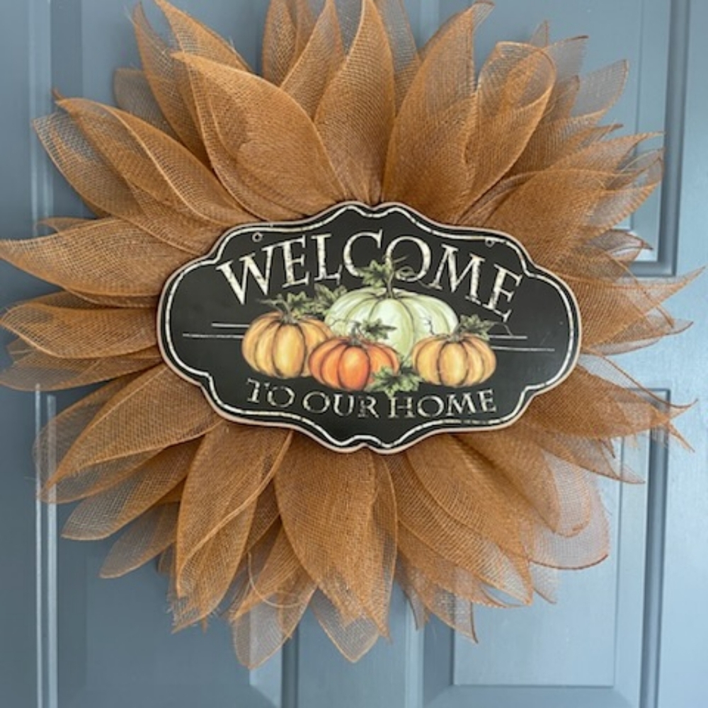 Fall Wreath welcome to our home